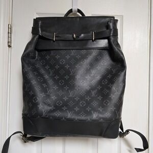 LOUIS VUITTON BackPack Bag M44052 Steamer Black Monogram Eclipse 5507099